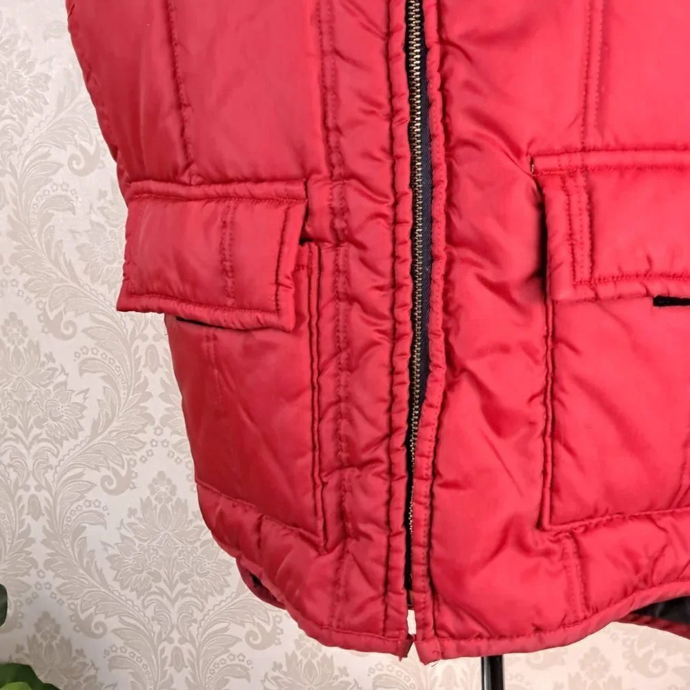 Walls' Blizzard-Pruf One Piece Suit Size Medium Red Vest Zip Front Pockets EUC - Picture 3 of 12